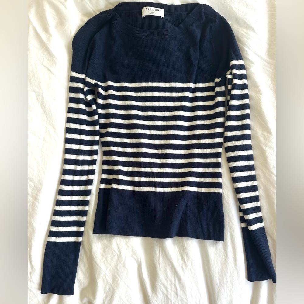 Aritzia Babaton Long Sleeve Ribbed Shirt